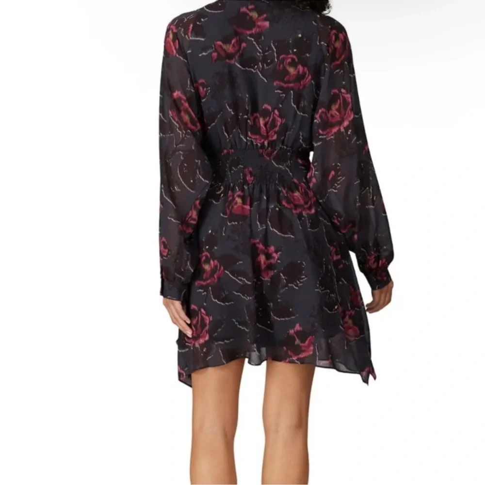 AllSaints Black and Red Floral Dress NWOT - Picture 3 of 6